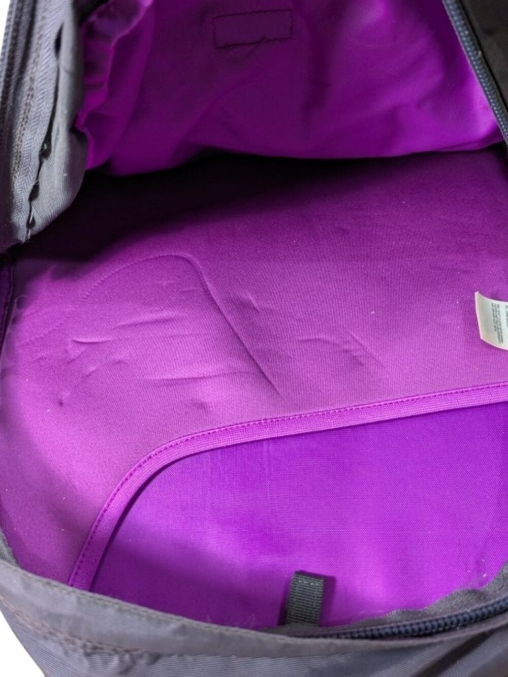 The North Face Womens Recon Backpack Grey Purple Laptop Sleeve Daypack 20" - Picture 10 of 13